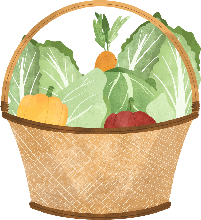 Vegetable Basket Illustration